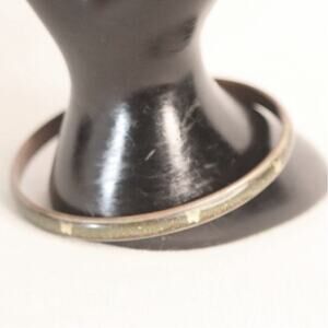 Shimmery Green Enamel Brass Bangle Bracelet With Butterflies